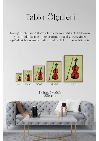 Keman Ahşap Çerçeveli Tablo indirimleri