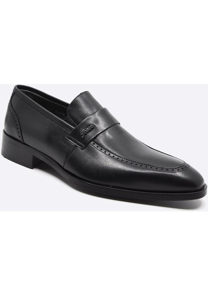 Bağcıksız Siyah Neolit Taban Erkek Klasik Ayakkabı 8532 114