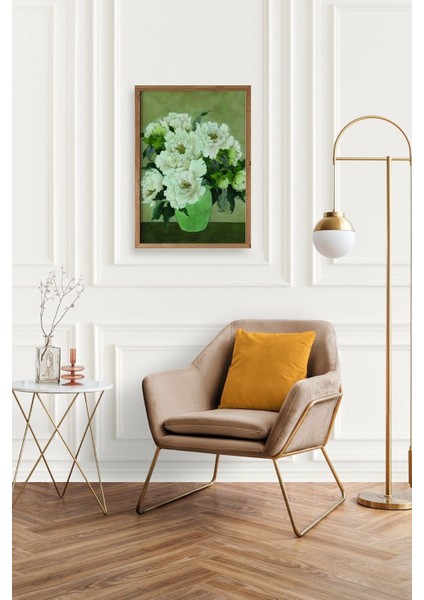 Çiçekler Ahşap Çerçeveli Tablo modelleri