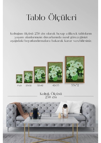 Çiçekler Ahşap Çerçeveli Tablo indirimleri