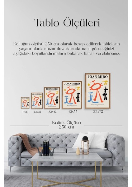 Joan Miro Ahşap Çerçeveli Tablo indirimleri