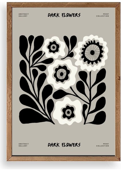 Çiçek Ahşap Çerçeveli Tablo