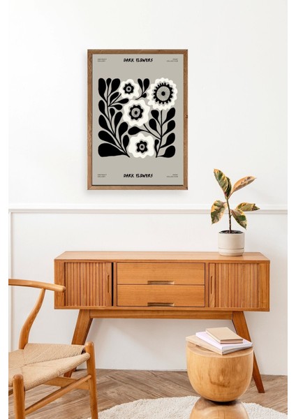 Çiçek Ahşap Çerçeveli Tablo modelleri