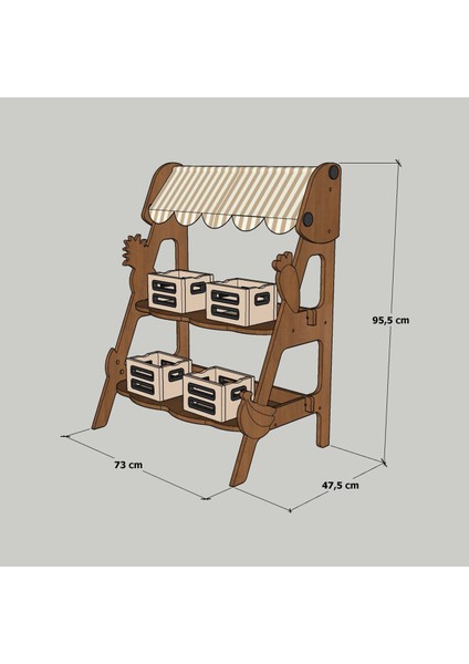 Ahşap Çocuk Manav Tezgâhı