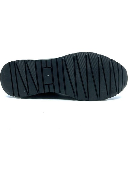 Hakiki Deri Siyah Sneaker Erkek Ayakkabı 2721 306