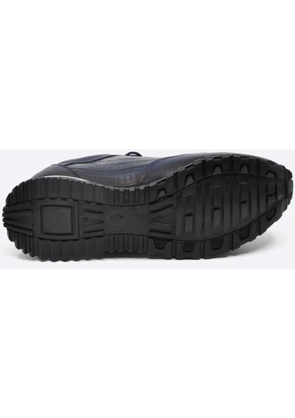 Sneakers Hakiki Deri Lacivert Erkek Ayakkabı 9918