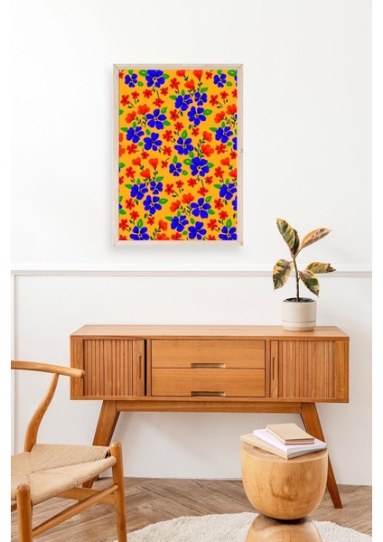 Çiçekler Ahşap Çerçeveli Tablo modelleri