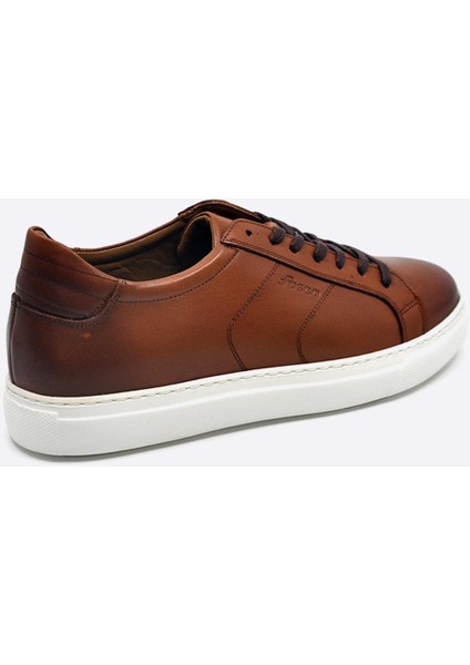 Hakiki Deri Spor Sneaker Erkek Ayakkabı Taba 9809 fırsatları