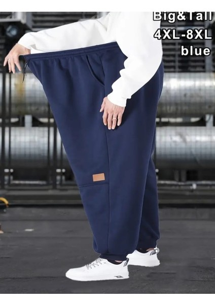 Punıx Büyük Beden Yüksek Kalite Düz Renk Kışlık Kalın 3 Iplik Battal Erkek Eşofman Altı