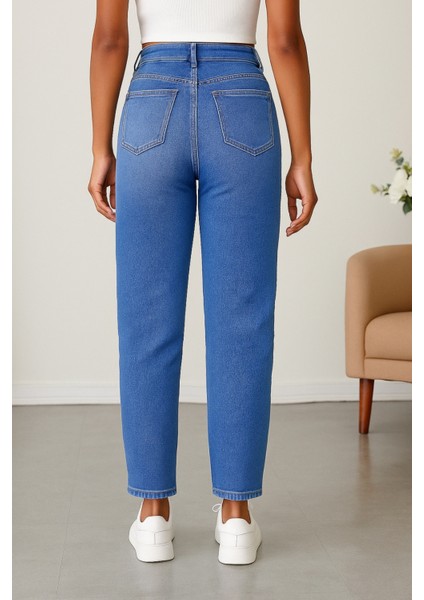 Kadın Yüksek Bel Soho Boyfriend Jean C599 fırsatları