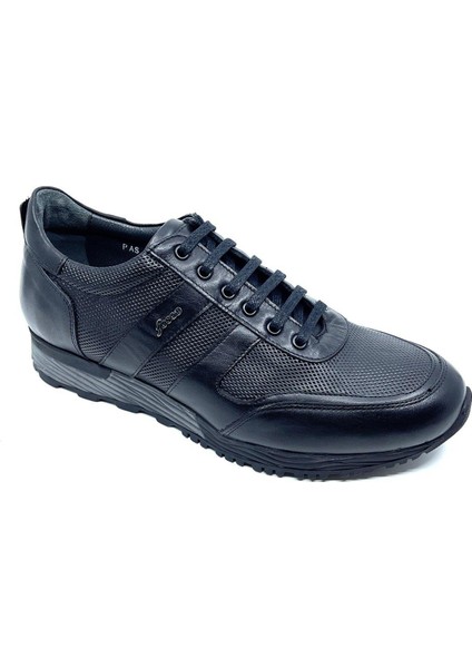 Hakiki Deri Siyah Kışlık Sneaker Erkek Ayakkabı 2513 46