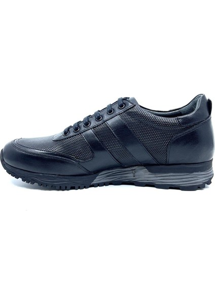 Hakiki Deri Siyah Kışlık Sneaker Erkek Ayakkabı 2513 46 indirimleri