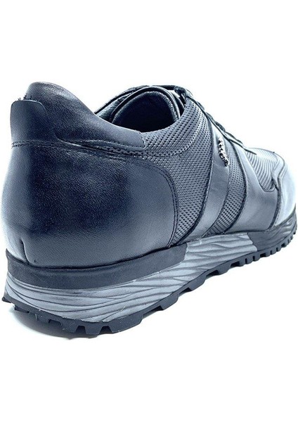 Hakiki Deri Siyah Kışlık Sneaker Erkek Ayakkabı 2513 46