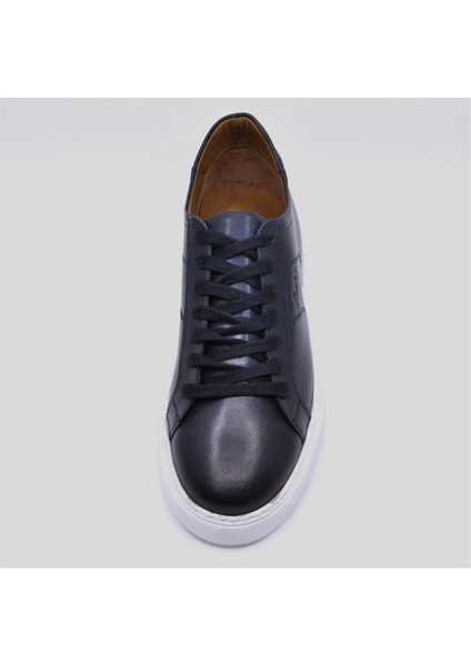 Hakiki Deri Sneaker Spor Erkek Ayakkabı Lacivert 9757 indirimleri