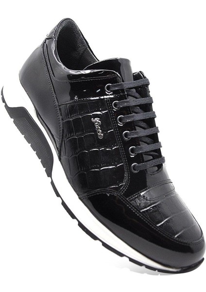 Rugan Deri Siyah Erkek Sneaker Ayakkabı 2515 430 888