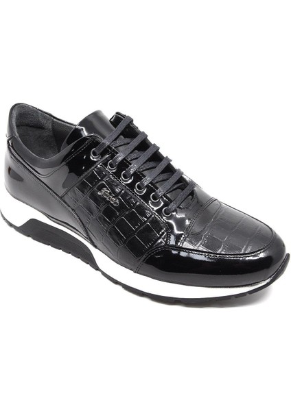 Rugan Deri Siyah Erkek Sneaker Ayakkabı 2515 430 888 fiyatları