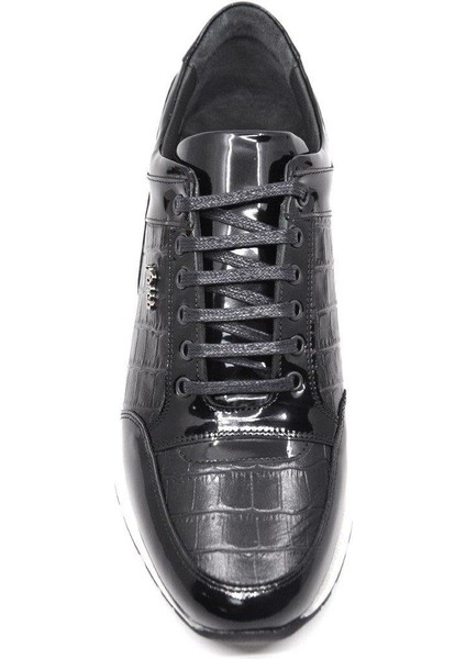 Rugan Deri Siyah Erkek Sneaker Ayakkabı 2515 430 888 indirimleri