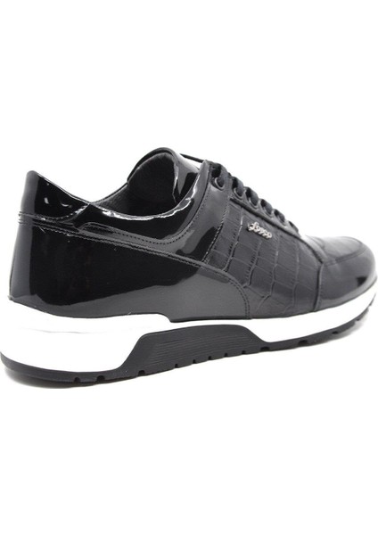 Rugan Deri Siyah Erkek Sneaker Ayakkabı 2515 430 888