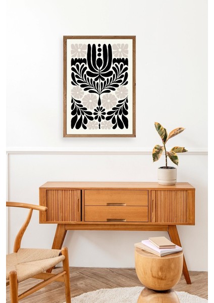 Çiçek Ahşap Çerçeveli Tablo modelleri