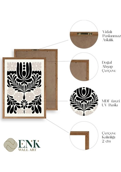 Çiçek Ahşap Çerçeveli Tablo fırsatları