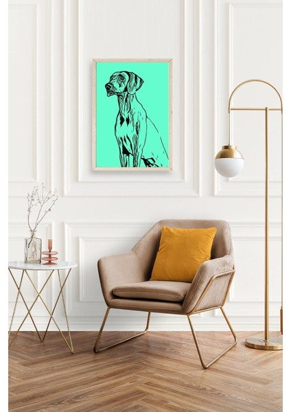 Köpek Ahşap Çerçeveli Tablo fiyatları