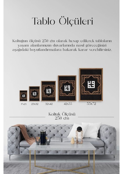 Hat Yazısı Ahşap Çerçeveli Tablo indirimleri