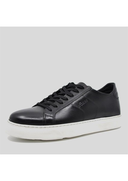 Hakiki Deri Sneaker Spor Erkek Ayakkabı Siyah 9757 modelleri