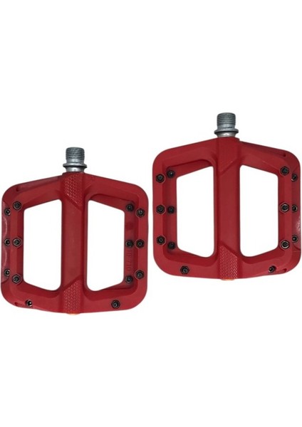 Kırmızı HF-710 Rulmanlı Pedal – Dayanıklı Gövde, Değiştirilebilir Pimli, Mtb & Bmx Uyumlu