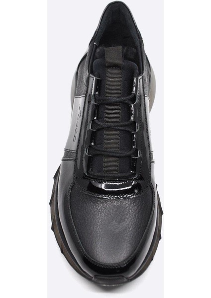Hakiki Deri Sneaker Erkek Ayakkabı Siyah 9873 100 fırsatları