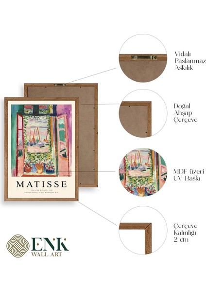 Matisse Üçlü Ahşap Çerçeveli Tablo fırsatları