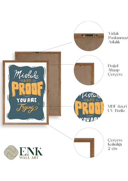 Motto Ahşap Çerçeveli Tablo fırsatları