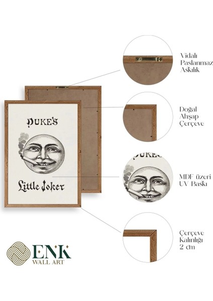 Duke's Little Joker Ahşap Çerçeveli Tablo fırsatları