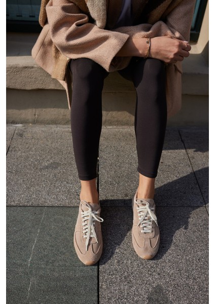 Tores Kadın Kahverengi Gercek Suet Bagcıklı Sneaker modelleri