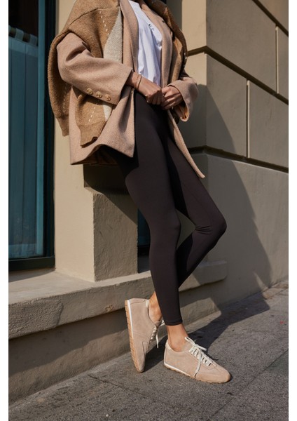 Tores Kadın Kahverengi Gercek Suet Bagcıklı Sneaker indirimleri