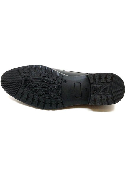 Bağcıklı Siyah Hakiki Deri Kauçuk Taban Erkek Günlük Ayakkabı 8589 46 indirimleri