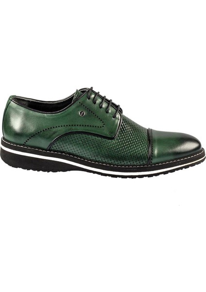 Bağcıklı Yeşil Deri Eva Taban Erkek Günlük Ayakkabı 9040 755 46 fiyatları