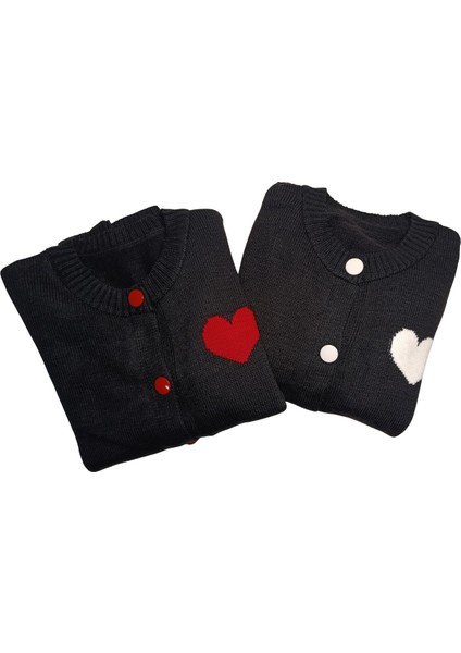 Kalp Detaylı Triko Hırka modelleri