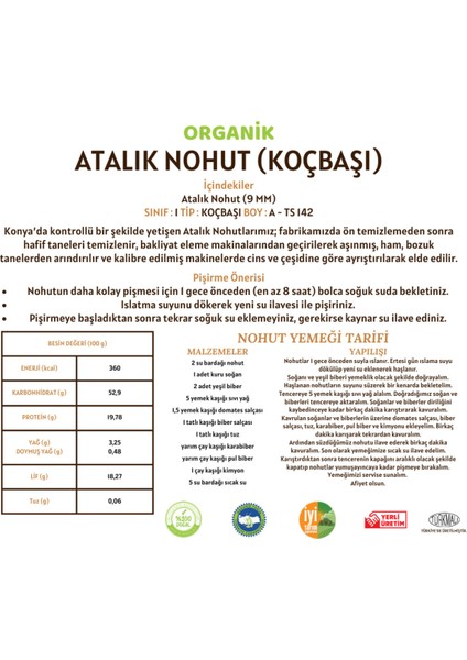 Atalık Nohut (Koçbaşı) (9mm) - 5 Kilo modelleri