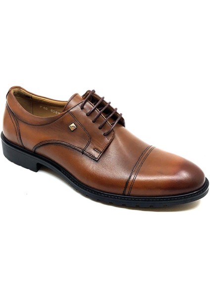 Bağcıklı Taba Hakiki Deri Kauçuk Taban Erkek Günlük Ayakkabı 8589 45