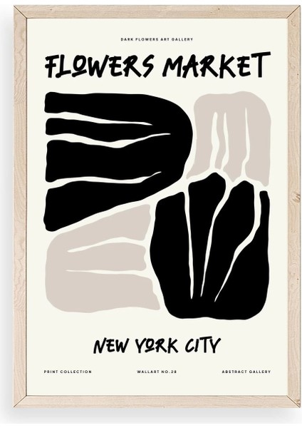 Çiçek Ahşap Çerçeveli Tablo