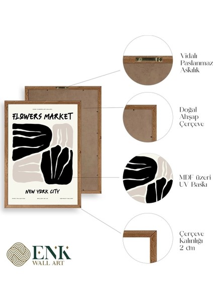 Çiçek Ahşap Çerçeveli Tablo fırsatları