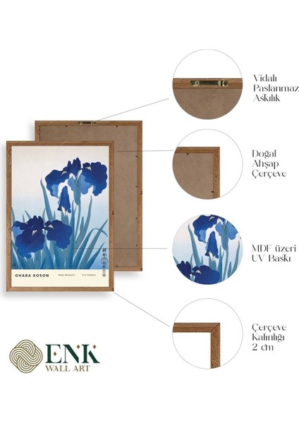 Ohara Koson Ahşap Çerçeveli Tablo fırsatları