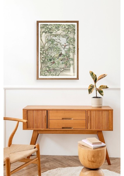 Kuşlar Ahşap Çerçeveli Tablo modelleri