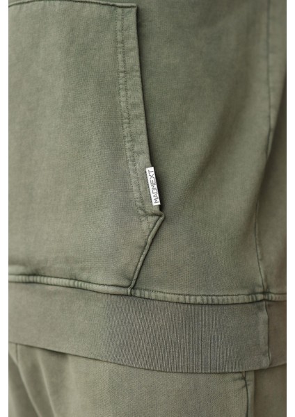 Yeşil Kanguru Cep Kapüşonlu Erkek Eşofman Takımı E7341 fırsatları