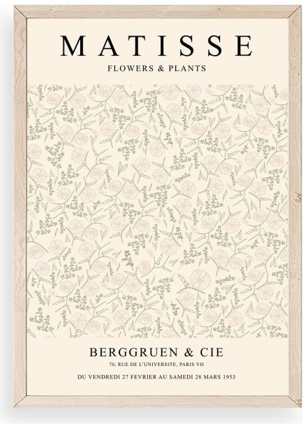 Matisse Ahşap Çerçeveli Tablo