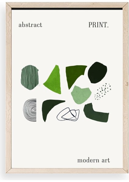 Soyut Ahşap Çerçeveli Tablo