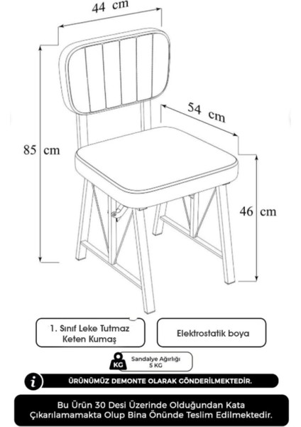 Elfin 70X110CM Sabit Atllantik Yemek Masası, Yemek Masası Takımı, Mutfak Masası, 4 Lacivert Sandalye indirimleri