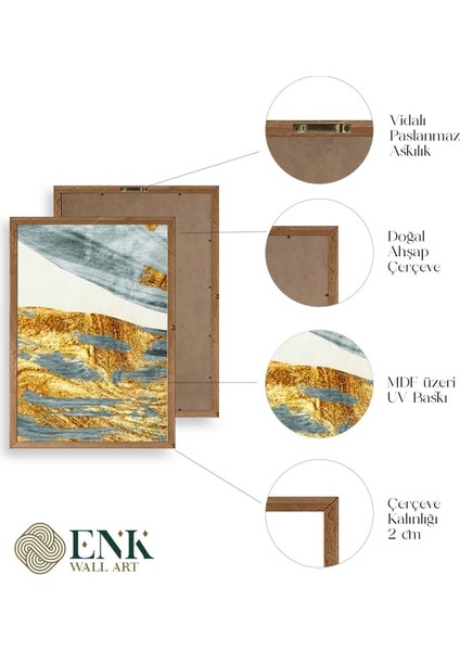 Soyut Ahşap Çerçeveli Tablo fırsatları