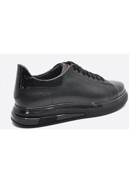 Hakiki Deri Sneaker Erkek Ayakkabı Siyah 9938 100 fırsatları
