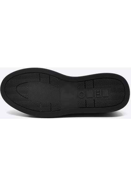 Hakiki Deri Sneaker Erkek Ayakkabı Siyah 9938 100